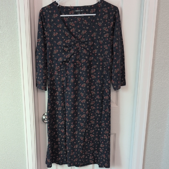 Toad&Co Navy Floral Long Sleeve Dress - Picture 1 of 10